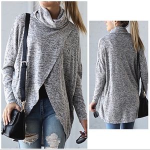 Cross over cowl neck tunic